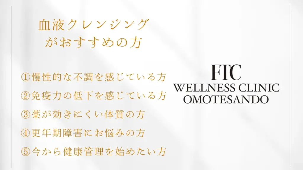 血液クレンジングがおすすめの方